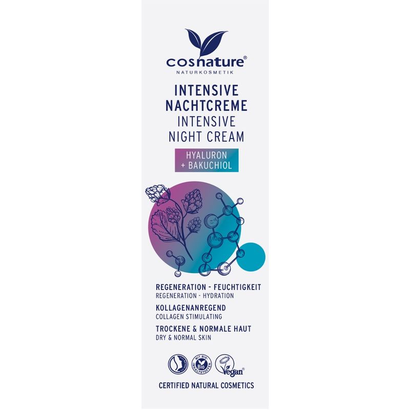 Cosnature  cosnature Hyaluron+Bakuchiol Intensive Nachtcreme 50ml - Produktbild