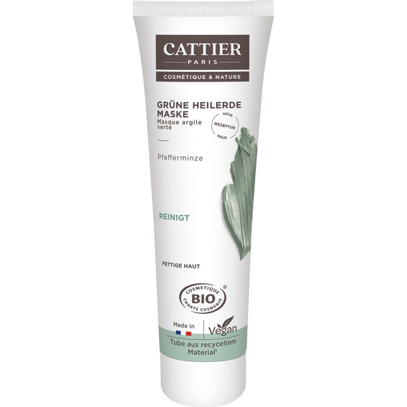 Cattier Paris Cattier Grüne Heilerde Maske mit Pfefferminze - Masque Argile Verte - Produktbild