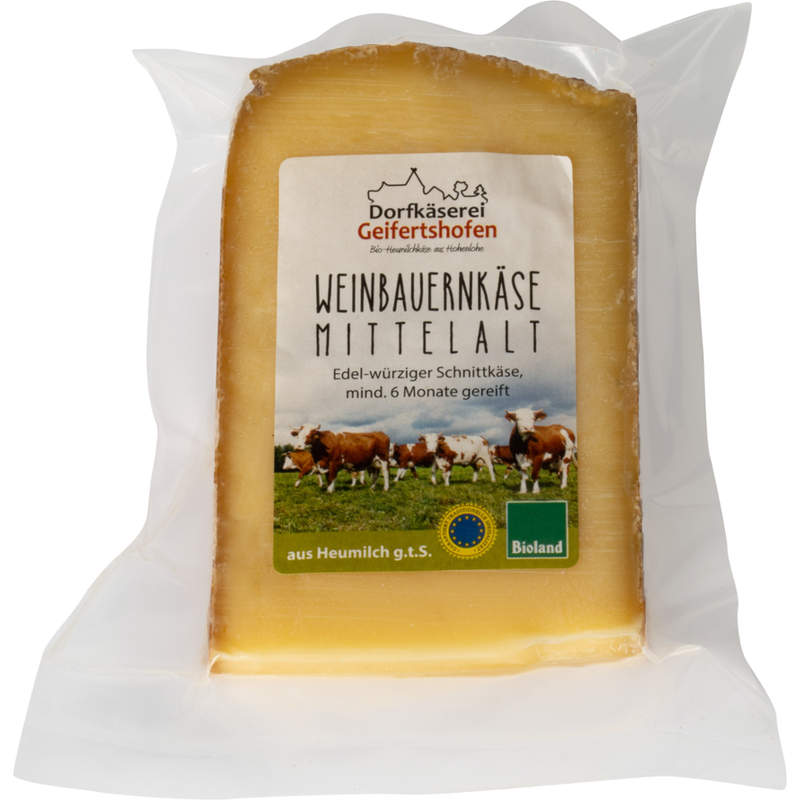Dorfkäserei Geifertshofen Weinbauernkäse mittelalt 140g - Produktbild