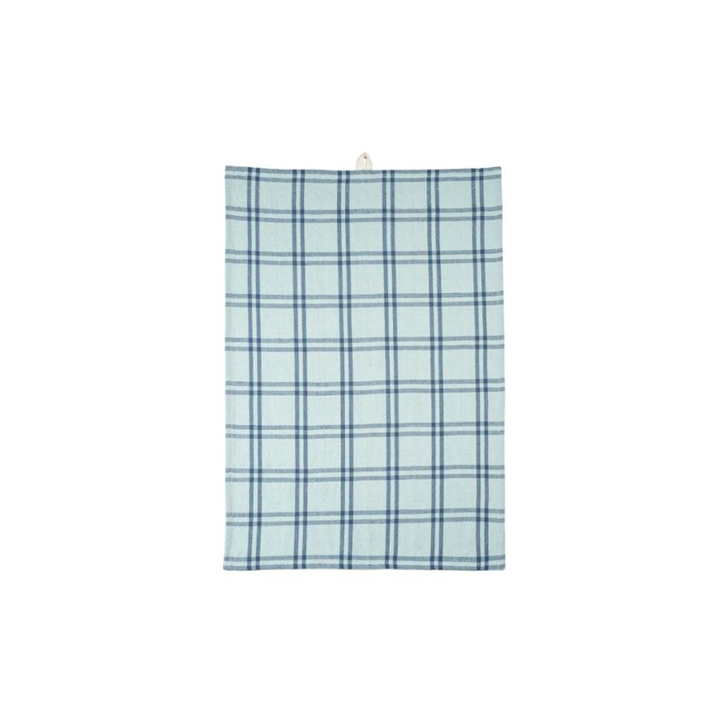 LIVING CRAFTS Küchenhandtuch 1421, 2er Pack, green blue/stripes/check, 50X70 cm - Produktbild