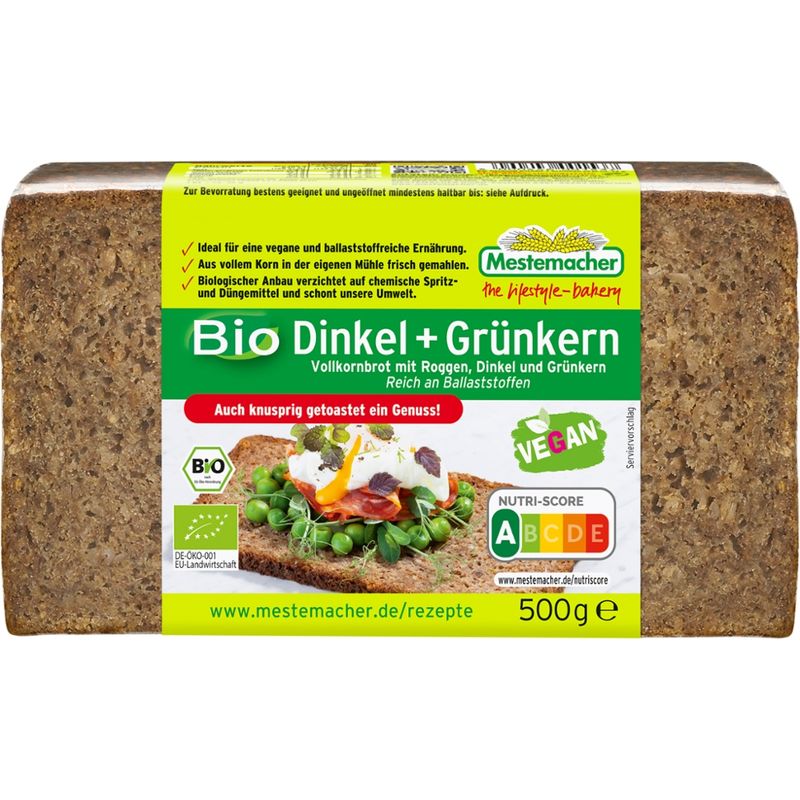 Mestemacher GmbH Mestemacher Bio Dinkel + Grünkern-Brot - Produktbild
