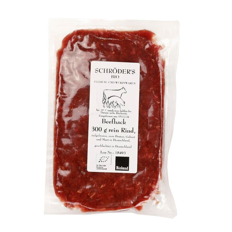 Schröder's Bio Fleisch- und Wurstwaren Beefhack 300 g TK - Produktbild