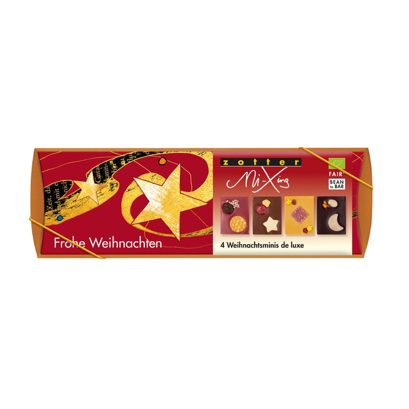 Zotter Schokolade 4 Weihnachtsminis de luxe - Produktbild
