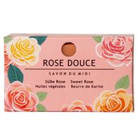 Special Edition Karitéseife ROSE DOUCE 100g im Designkarton - Produktbild