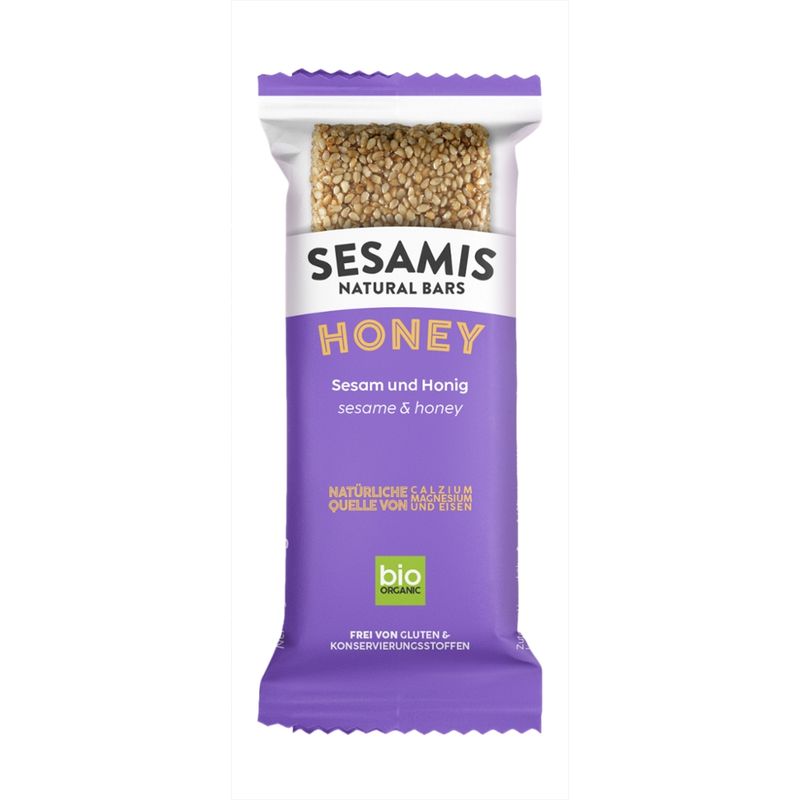 SESAMIS NATURAL BARS SESAMIS HONEY 34g BIO - Produktbild