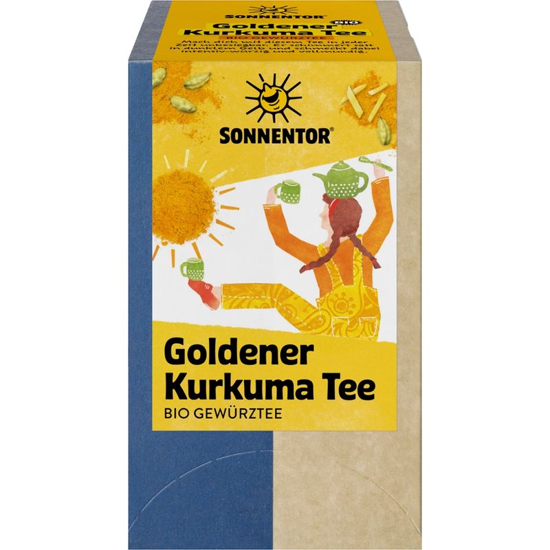 Sonnentor Goldener Kurkuma Tee, Doppelkammerbeutel - Produktbild