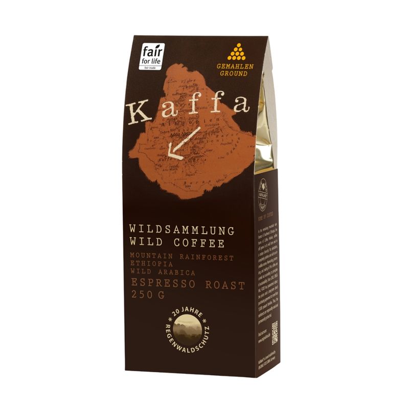 Kaffa Wildkaffee Kaffa Wildkaffee, Espresso Roast, gemahlen, 250g, bio- und Naturland Fair-zertifiziert - Produktbild