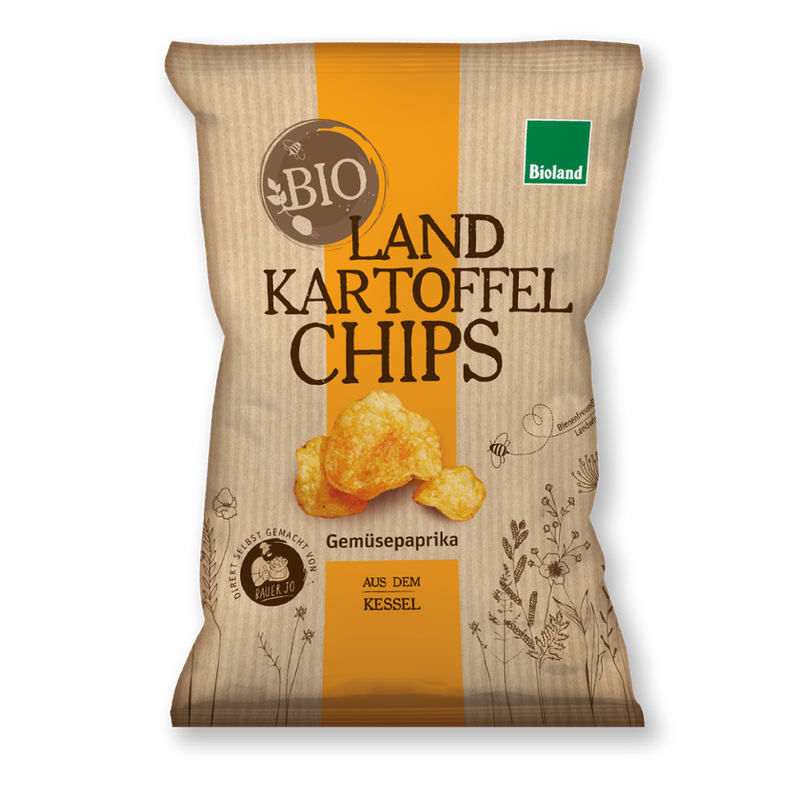 Landkartoffelchips Bio-Landkartoffelchips Gemüsepaprika 125g - Produktbild