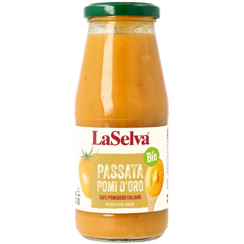 LaSelva Pomi d'oro Passata di pomodoro giallo - passierte gelbe Tomaten - Produktbild