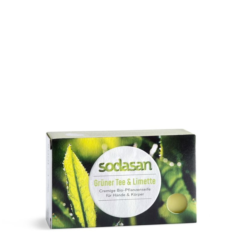 sodasan Bar Soap Green Tea & Lime - Produktbild