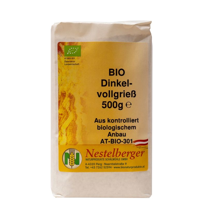 Nestelberger Bio Dinkelvollgrieß 500g - Produktbild