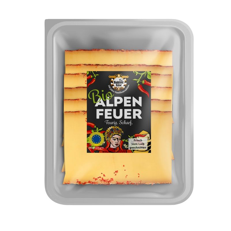 Baldauf Käse Baldauf Bio  Alpenfeuer Scheiben - Produktbild