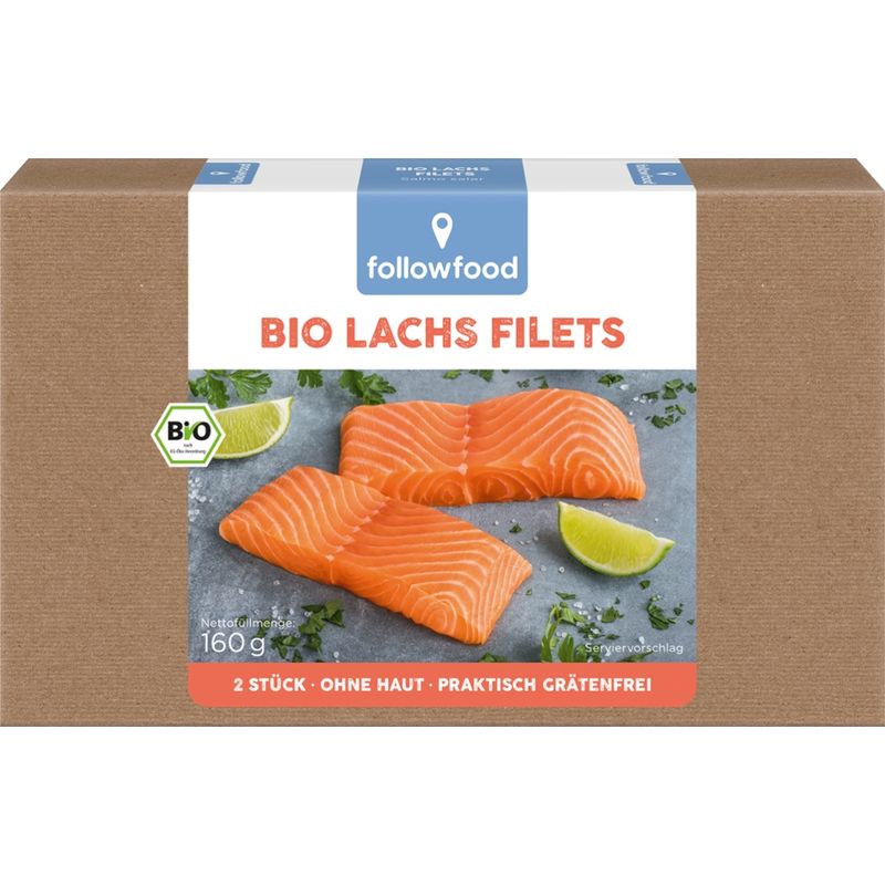 followfood Bio Lachs Filets, salmo salar, tiefgekühlt. - Produktbild