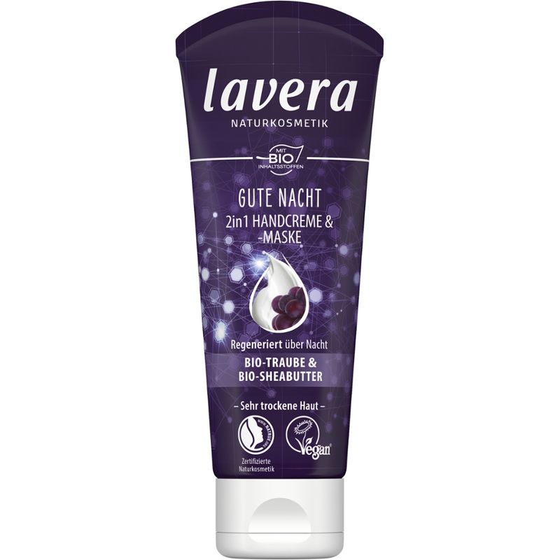 lavera Gute Nacht 2in1 Handcreme & Handmaske - Produktbild