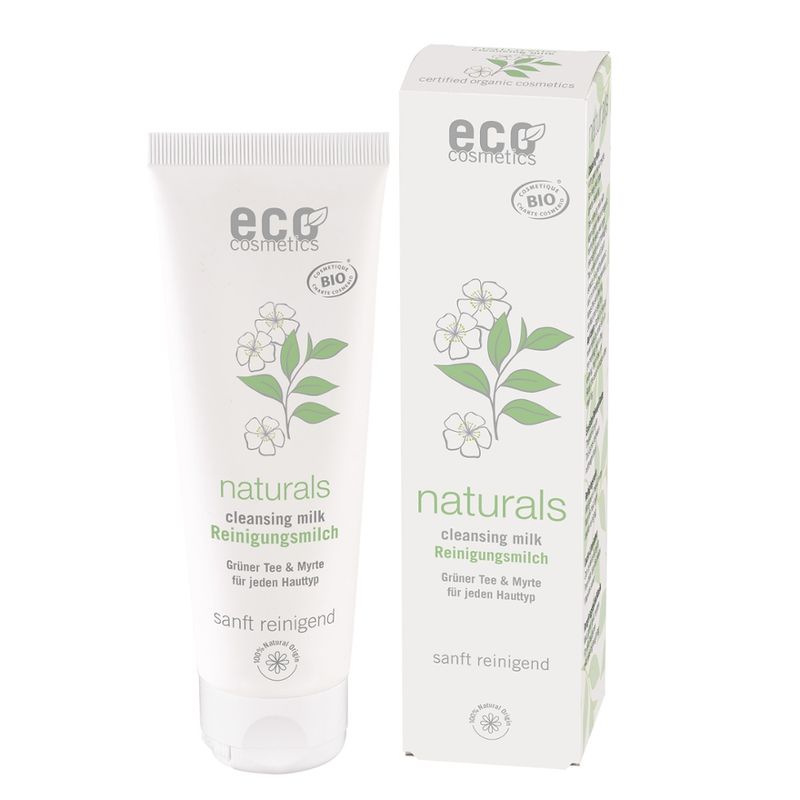 eco cosmetics Reinigungsmilch mit grünem Tee und Myrte - Produktbild