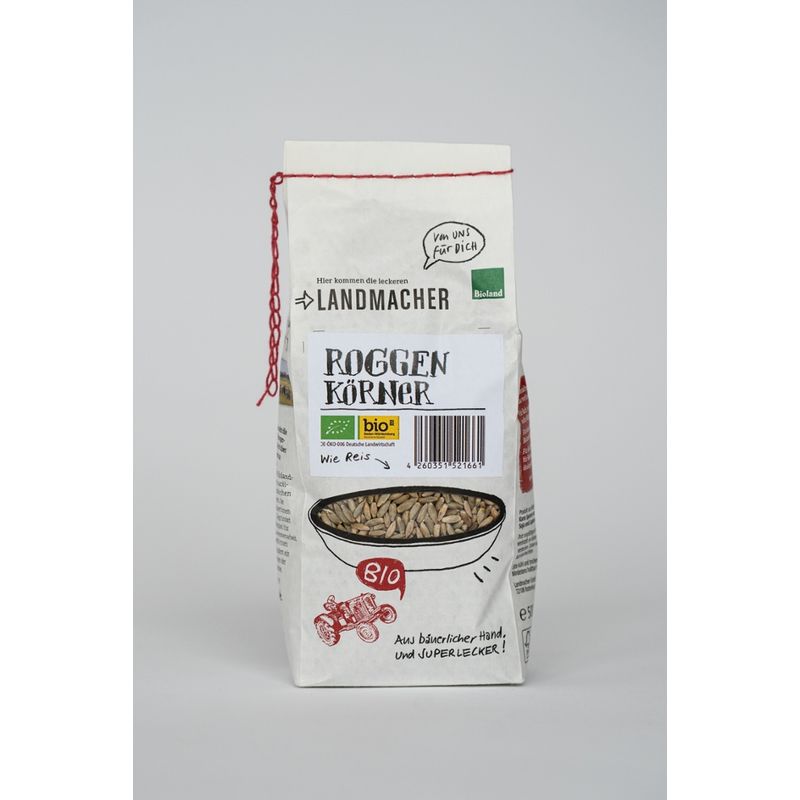 Landmacher Bio-Roggen Körner (500g), Bioland - Produktbild