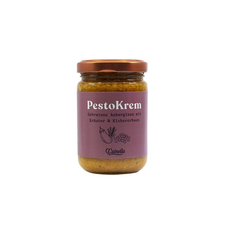 Cuinella PestoKrem gebratene Auberginen mit Kräuter & Kichererbsen - Produktbild