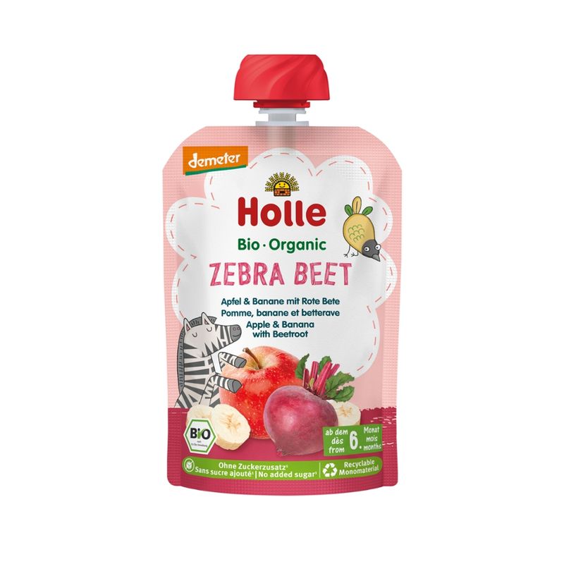 Holle  Zebra Beet - Apfel & Banane mit Rote Bete - Produktbild