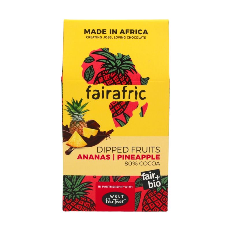 WeltPartner Dipped Fruits Ananas, in Zartbitterschokolade, bio - Produktbild