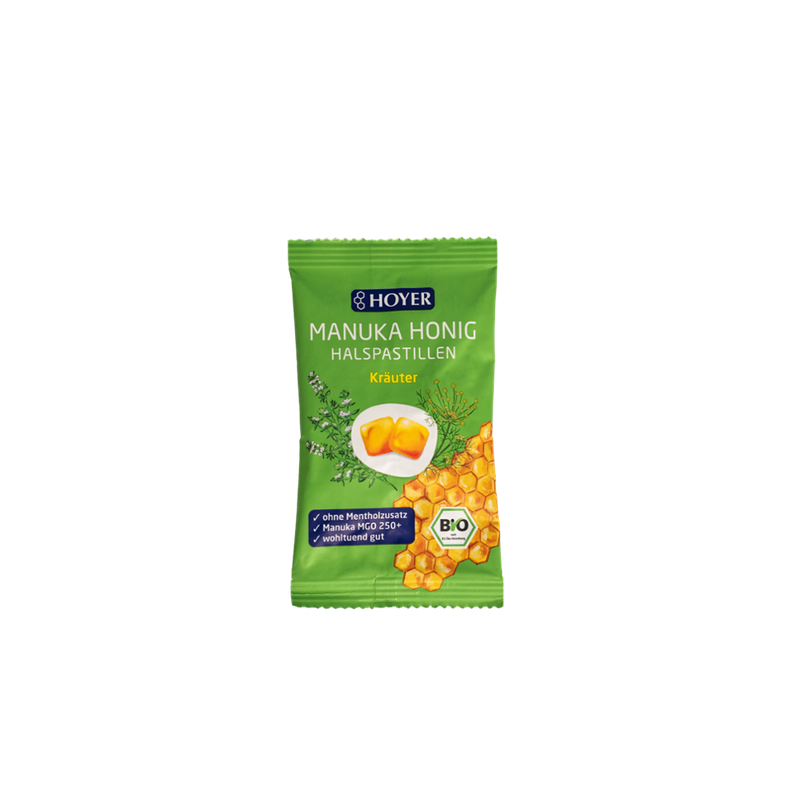 HOYER Manukahonig Halspastillen Kräuter - Produktbild