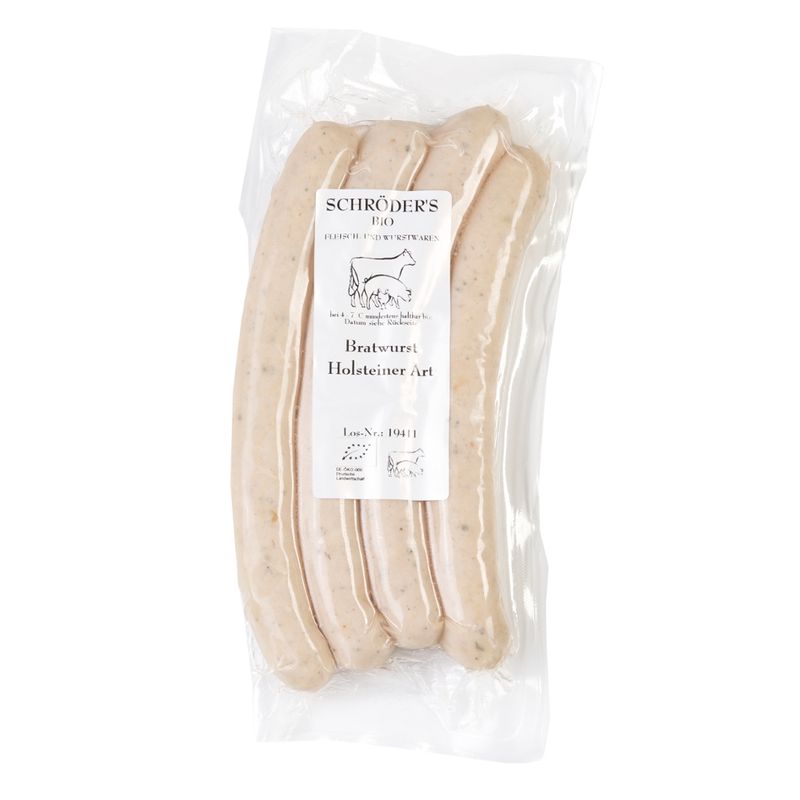 Schröder's Bio Fleisch- und Wurstwaren Holsteiner Bratwurst 4 x 70 g - Produktbild