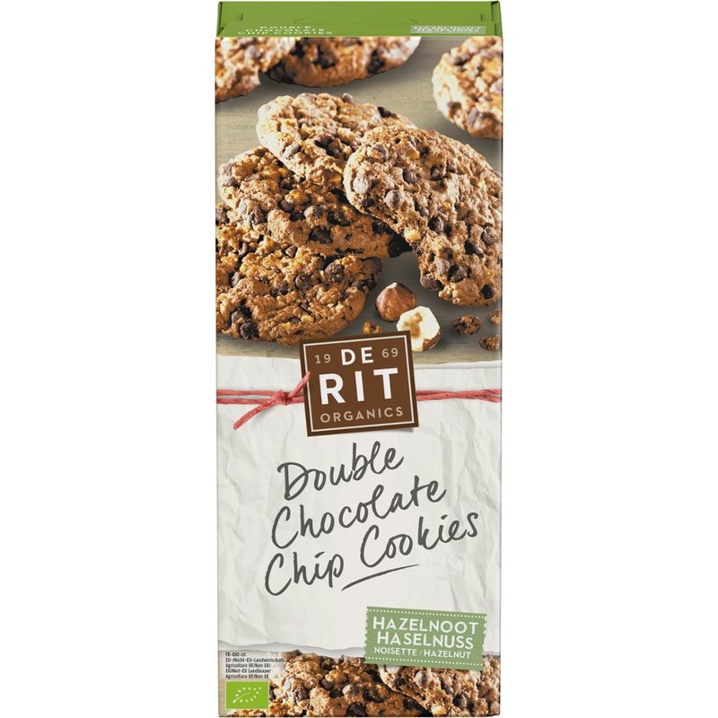 De Rit Double Chocolate Chip Cookies, Haselnuss - Produktbild