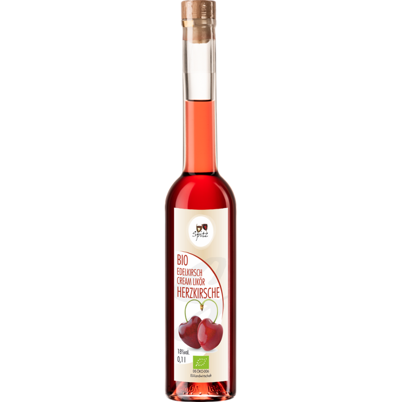 Spitz Herzkirsche - BIO Edelkirsch Likör mit Fruchtsaft 0.1 l, 18 vol% - Produktbild