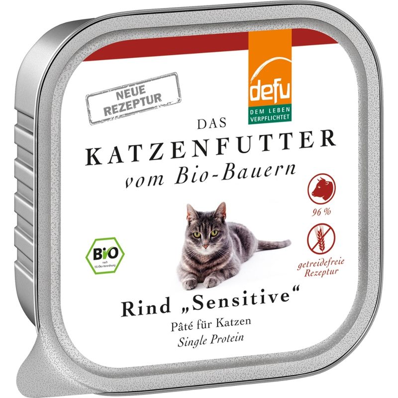defu - Das Tierfutter vom Bio-Bauern Katze Rind "Sensitive" - Produktbild