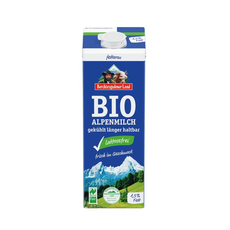 Berchtesgadener Land Bio Bio-Milch gekühlt länger haltb.L- 1,5% Fett NL-Fair - Produktbild
