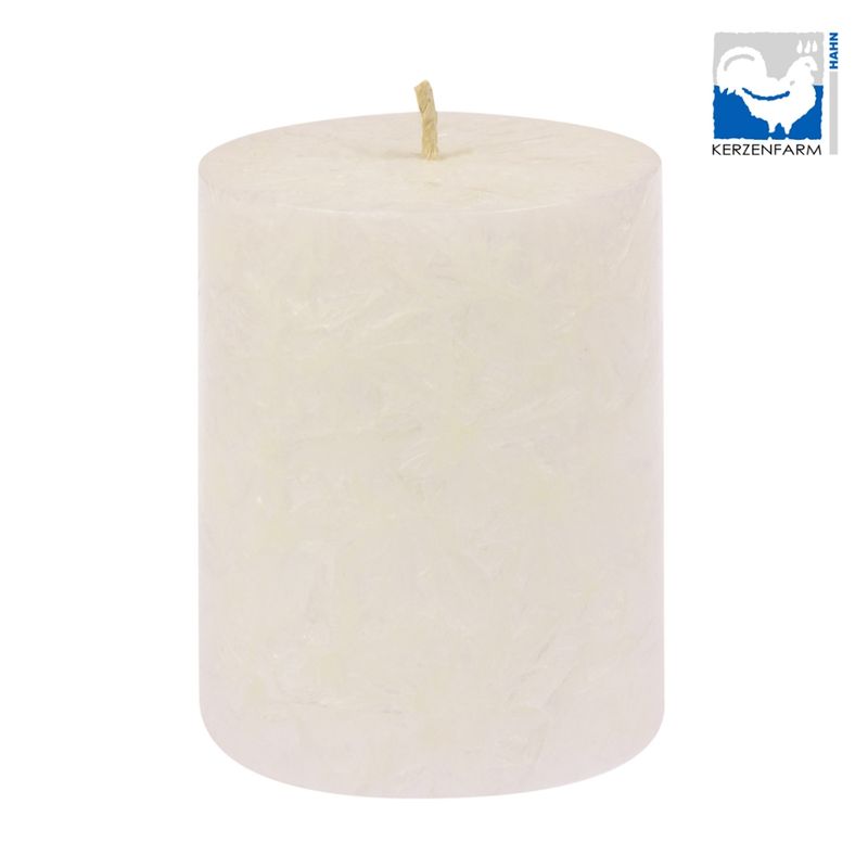 Kerzenfarm Hahn Stearin-Stumpen 64x75 aus 100% pflanzlichem Stearin, weiß - Produktbild