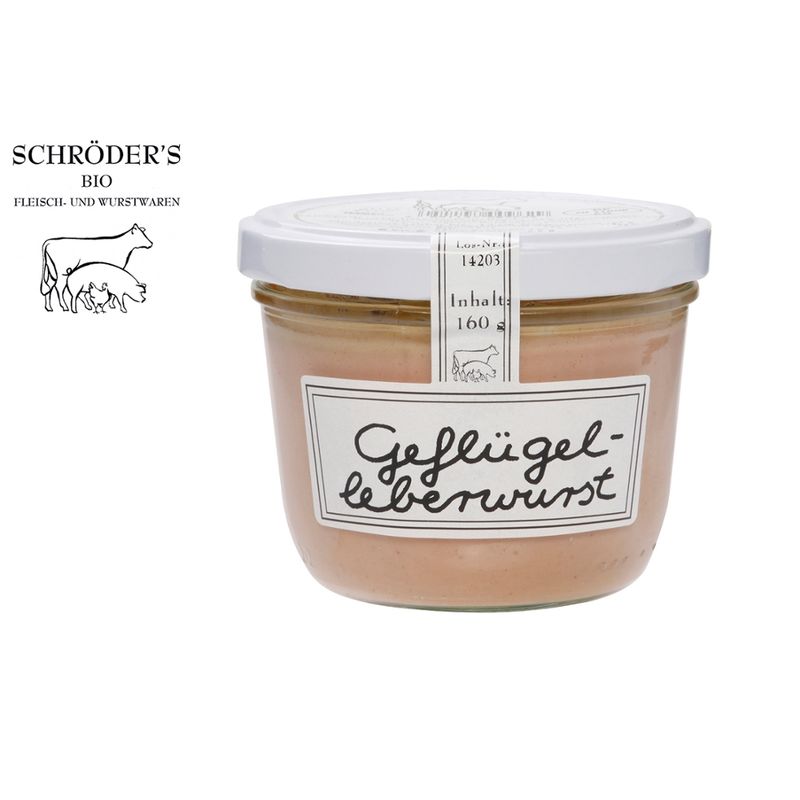 Schröder's Bio Fleisch- und Wurstwaren Geflügelleberwurst im Glas - Produktbild