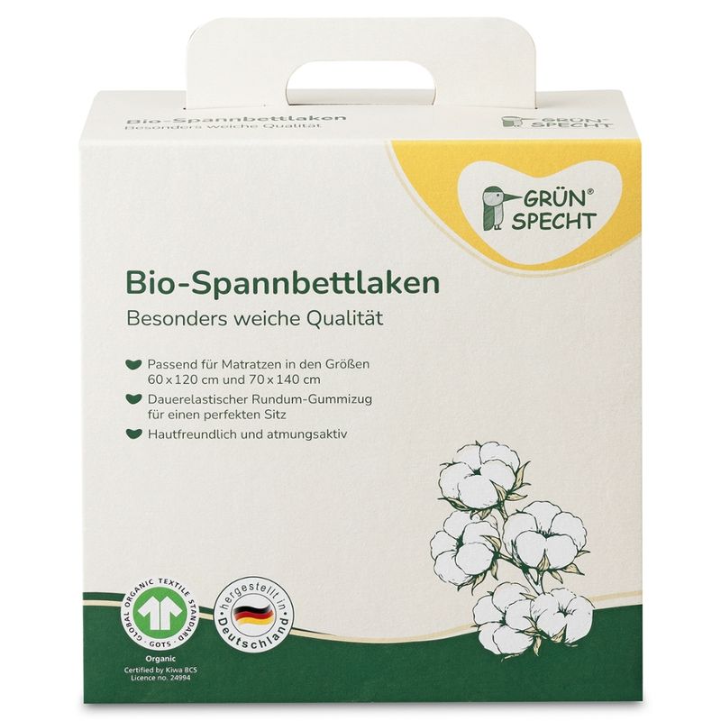 GRÜNSPECHT Naturprodukte GRÜNSPECHT Bio- Spannbettlaken weiß - Produktbild