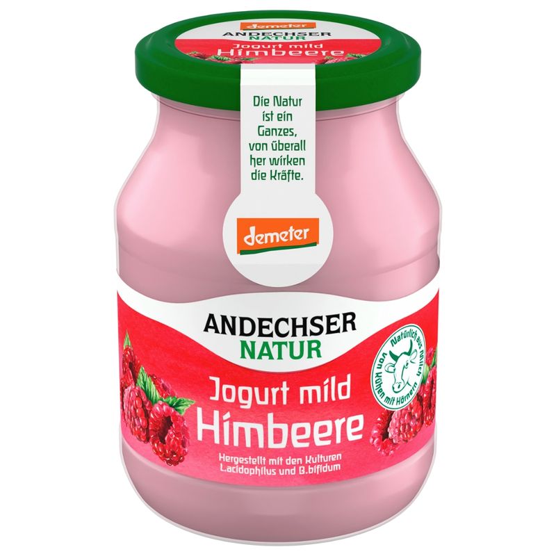 Andechser Natur AN demeter Jogurt mild Himbeere 3,8% - Produktbild