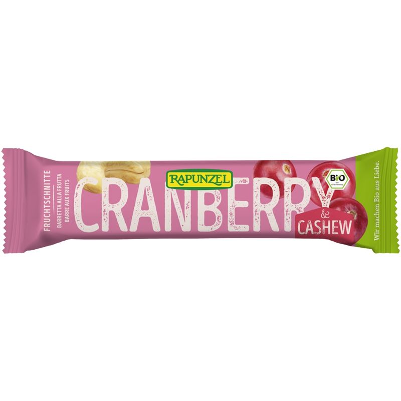 Rapunzel Fruchtschnitte Cranberry-Cashew - Produktbild