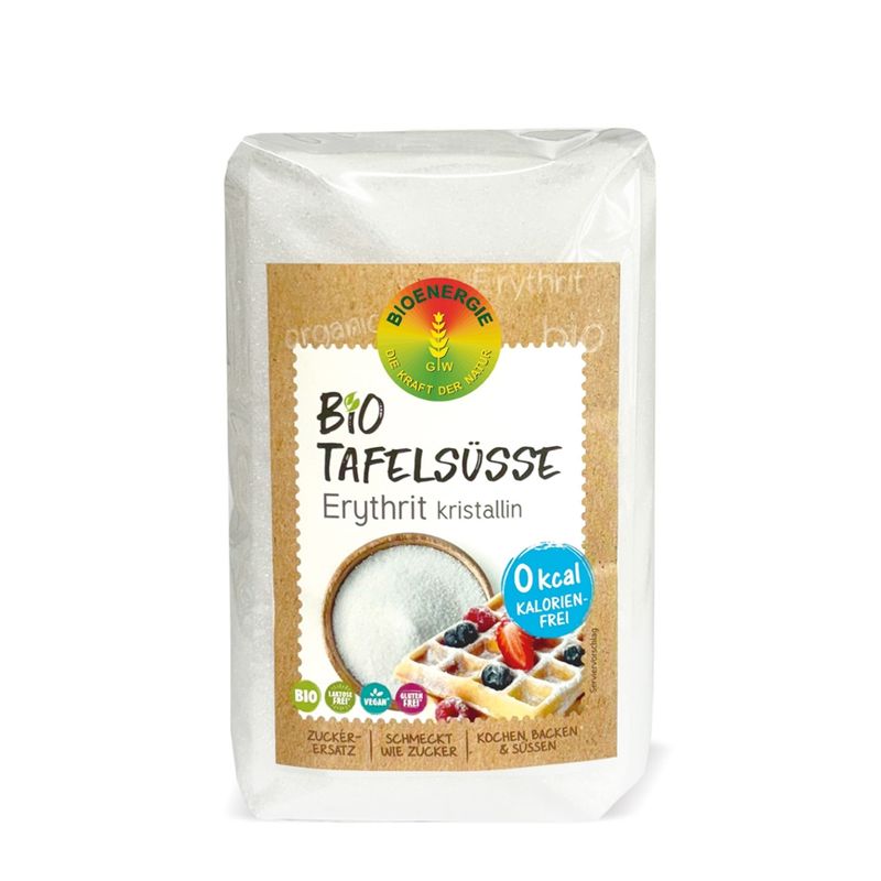 BIOENERGIE BIO TAFELSÜSSE, Erythrit kristallin, kbA - kalorienfreier Bio-Zuckerersatz - Produktbild