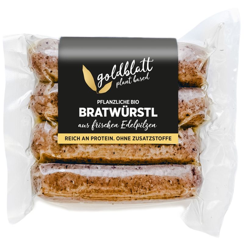 Goldblatt Goldblatt Plant Based BIO Bratwürstl aus frischen Edelpilzen - Produktbild