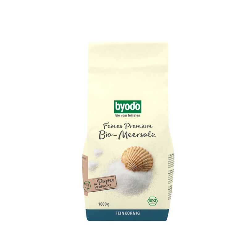 Byodo Byodo Premium organic sea salt, fine, 1kg - Produktbild