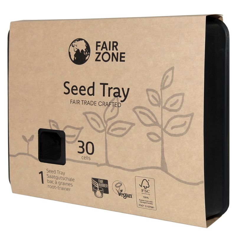 FAIR ZONE FAIR ZONE Saatgutschale aus Naturkautschuk 30 Zellen - Fair Trade & FSC - Produktbild