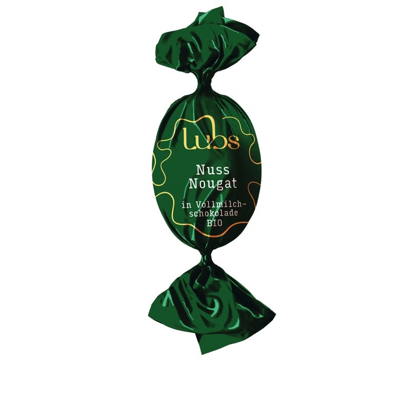 Lubs Confiserie Ostereier Nussnougat in Vollmilchschokolade, Bio - Produktbild