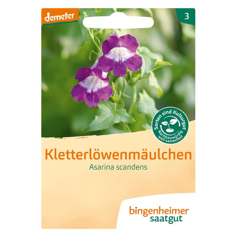 Bingenheimer Saatgut Kletterlöwenmäulchen - Blumen (Saatgut) - Produktbild