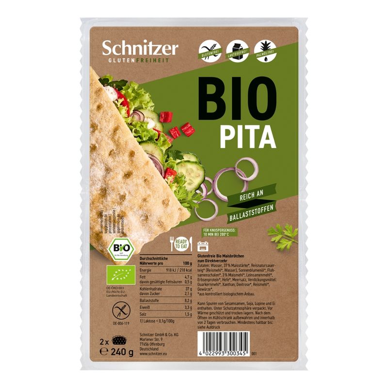 Schnitzer GLUTENFREIHEIT Bio Pita - Produktbild