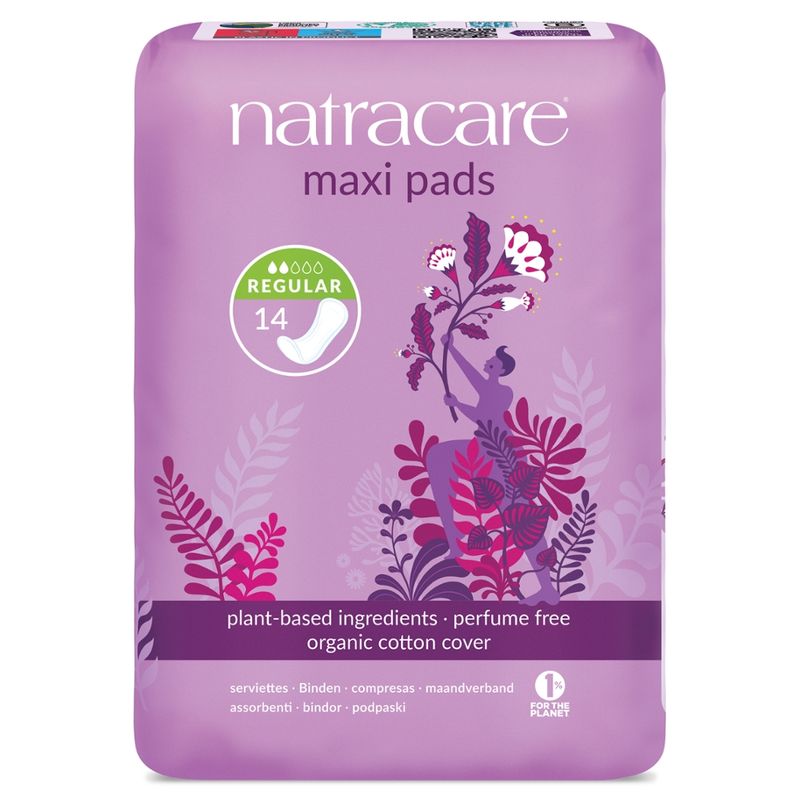 Natracare Binde Maxi Regular 14 St - Produktbild