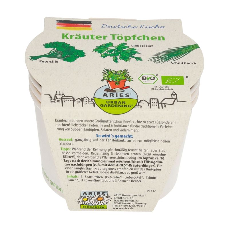 Aries Kräutertöpfchen dt. Küche - Produktbild