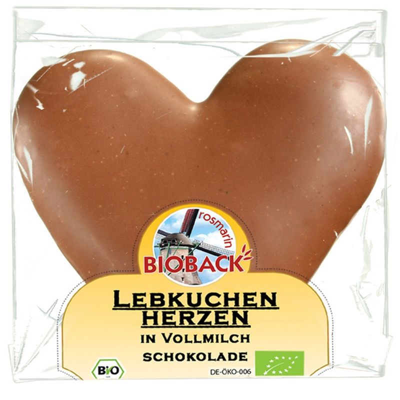 rosmarin BIOBACK Lebkuchenherzen Vollmilch - Produktbild