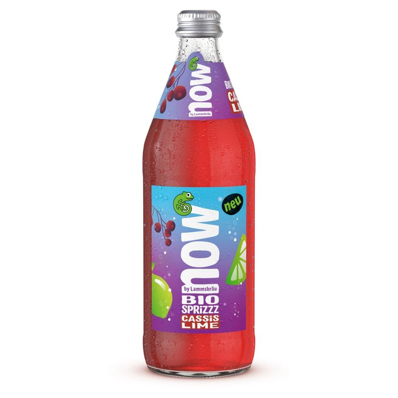 now now Bio Sprizzz Cassis Lime 0,5l - Produktbild