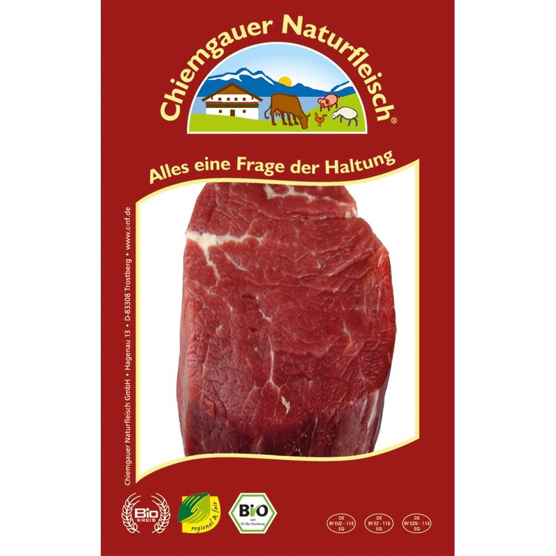 Chiemgauer Naturfleisch R-Filet, ca. 170 g, SB, kbA - Produktbild
