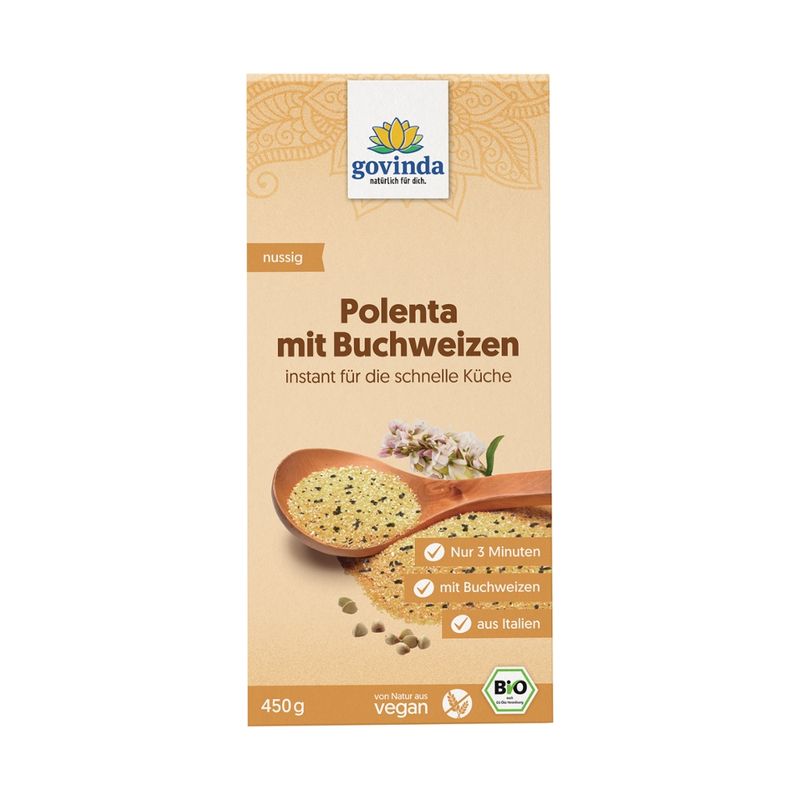 Govinda Polenta mit Buchweizen instant für die schnelle Küche - Produktbild
