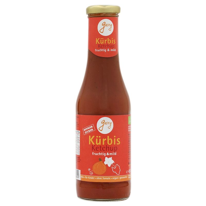 Georg Kürbis-Ketchup fruchtig & mild, Bio - für Kinder - ohne Tomate - vegan - glutenfrei - wenig Zucker - Produktbild