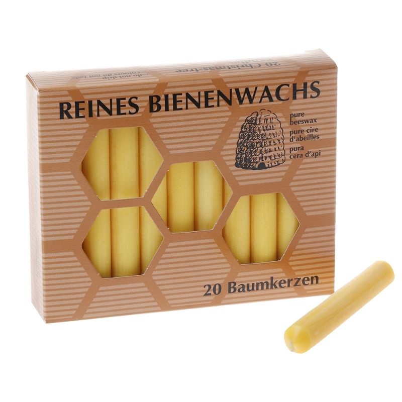 Steinhart Kerzen Baumkerzen, 20er, 100% BW, ca. 95/13 mm, honig - Produktbild