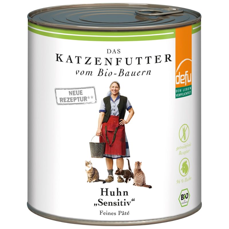 defu - Das Tierfutter vom Bio-Bauern Katze Huhn "Sensitiv" - Produktbild